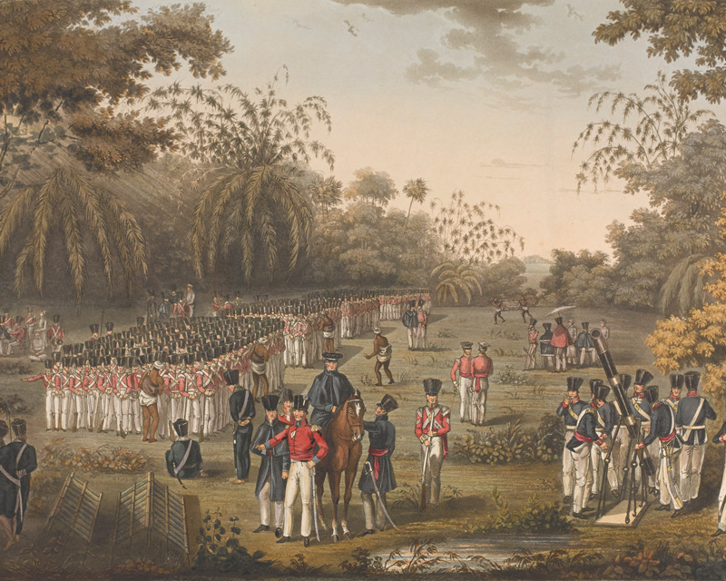 Troops in the Burmese jungle, 1824
