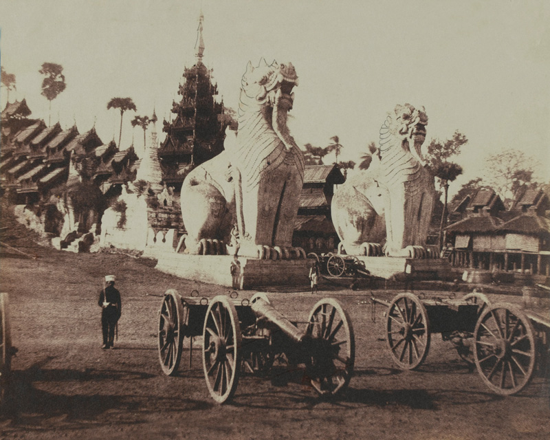 North-east view of the Shwesandaw Pagoda at Prome, 1852