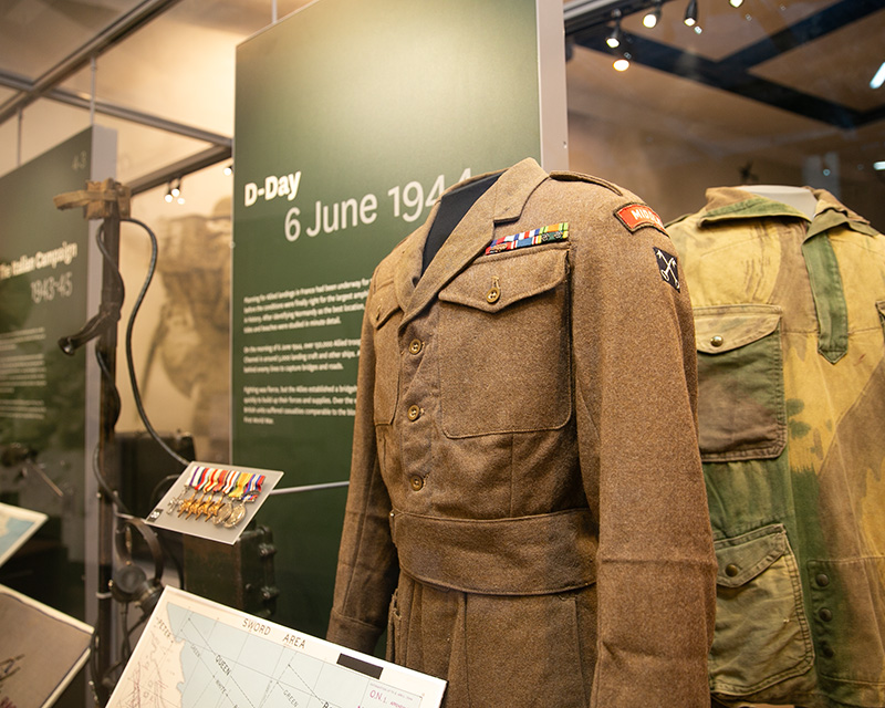 D-Day display in the Conflict in Europe gallery
