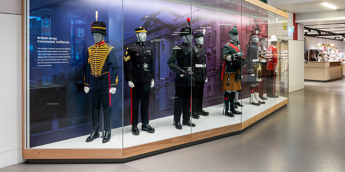 Ceremonial uniforms display at the National Army Museum