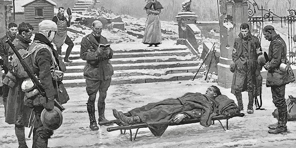 'The Passing of a Hero', by Fortunino Matania, 1918