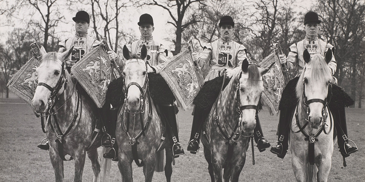 Trumpeters of the Royal Horse Guards (The Blues) at the Coronation, 1953