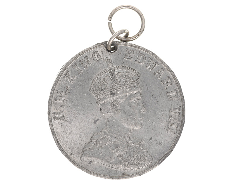 Unofficial pewter medal for the coronation of King Edward VIII