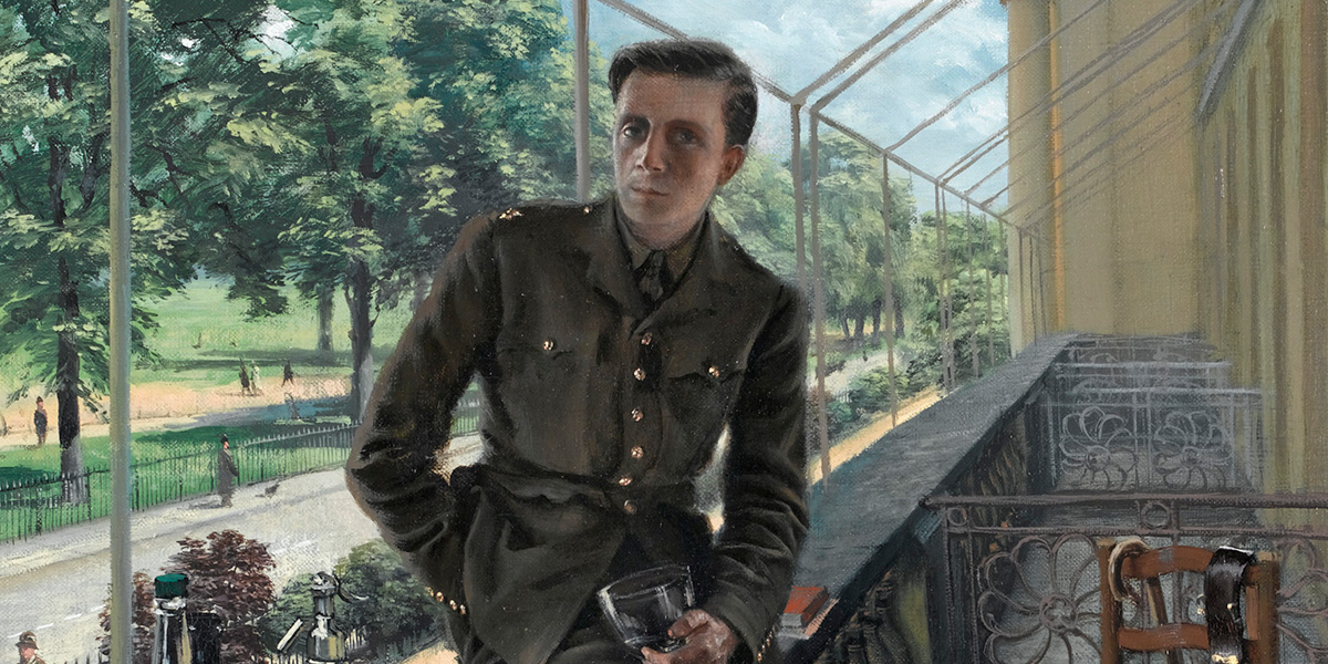 Rex Whistler's self-portrait in Welsh Guards uniform, May 1940