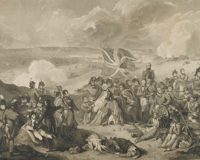 The death of General Abercromby at the Battle of Alexandria, 21 March 1801