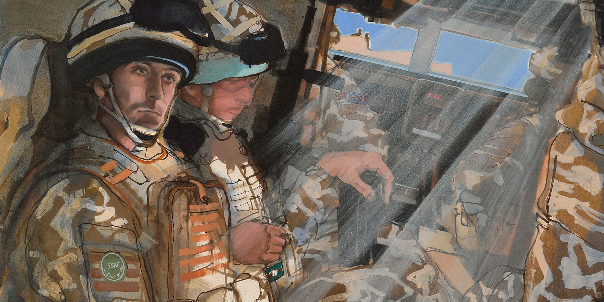 Detail from the painting 'Inside Mastiff 33A'
