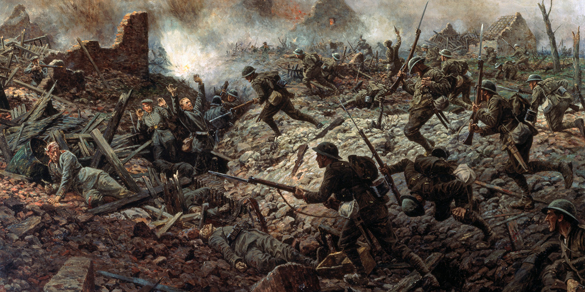 ‘The Territorials at Pozières’, by William Barnes Wollen, 1917