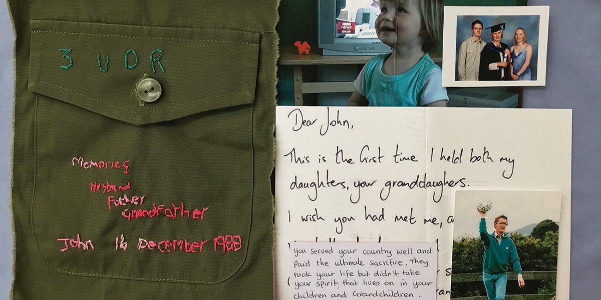 Items and stories shared through the War Widows Quilt project