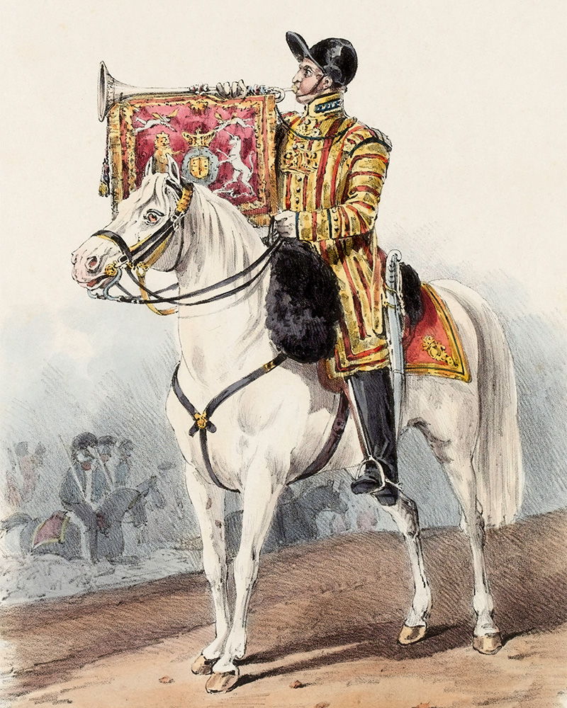 Life Guards, Trumpeter in State Dress, 1828