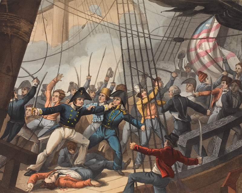 Boarding the American ship 'Chesapeake', 1813
