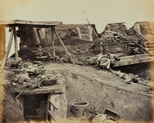 Interior of Taku Fort, China, 1860