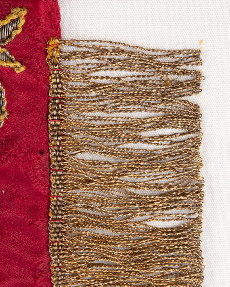 A section of untangled fringe after 'combing'