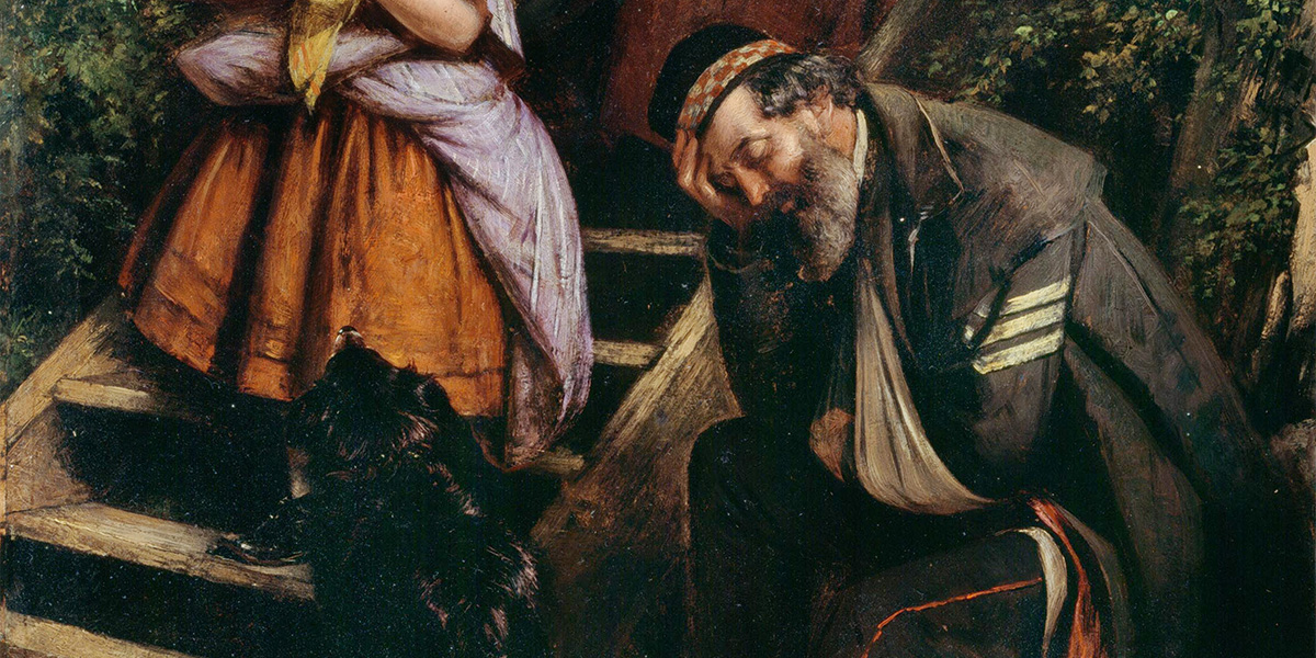 Detail from ‘The Soldier’s Return’, 1861