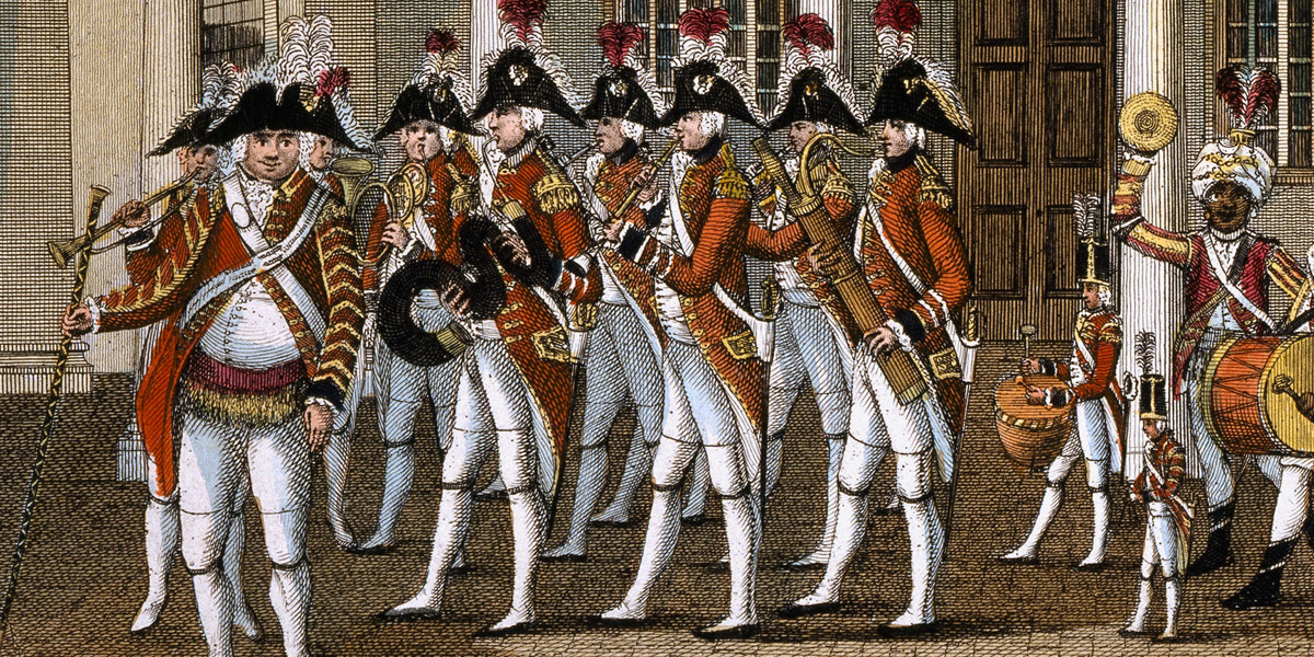 Detail from 'Changing the Guard at St James's Palace'