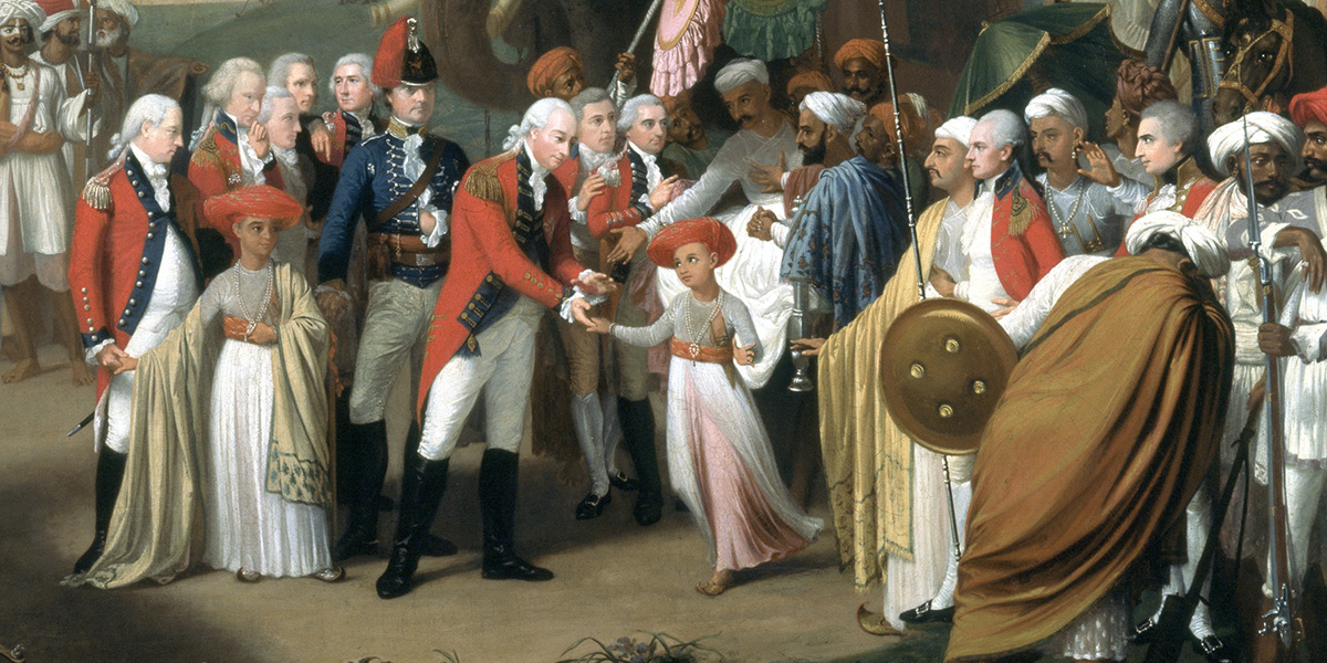 Detail from 'Reception of the Mysorean Hostage Princes', c1793
