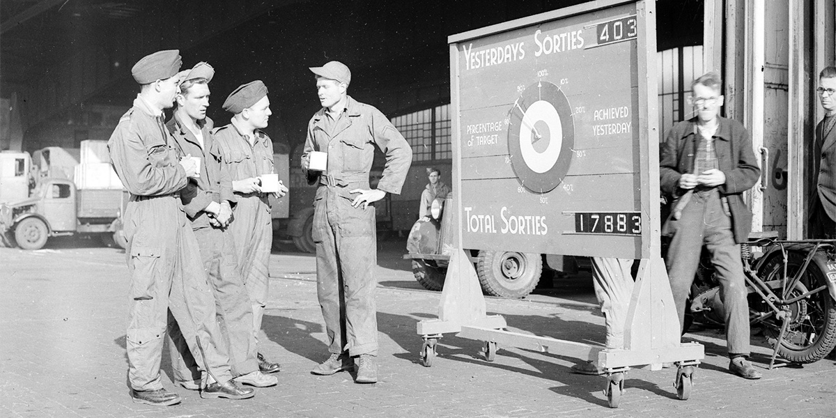 Daily airlift sorties display panel, Gatow, 1948