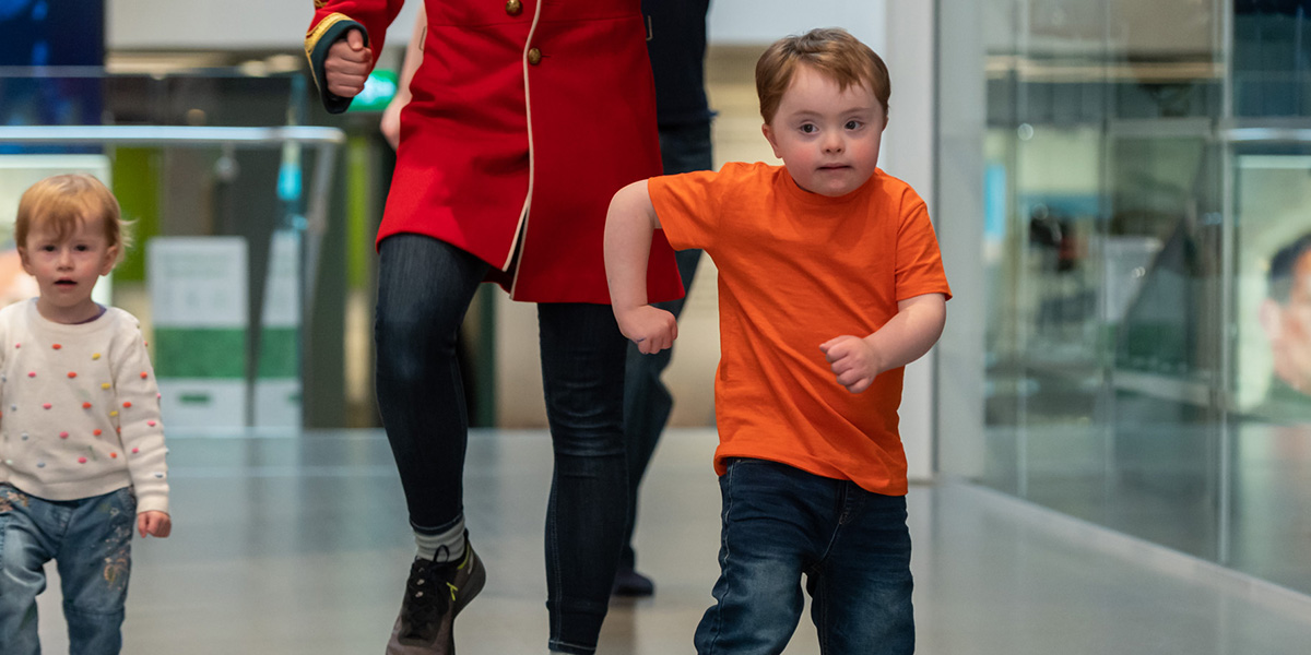 Children attending a family activity