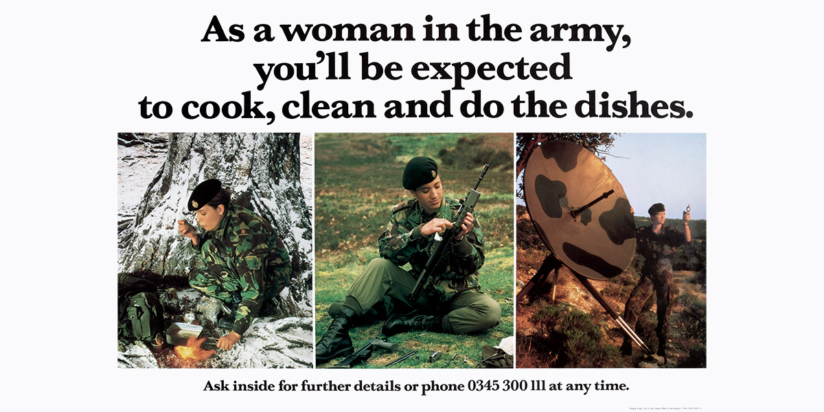 WRAC recruitment poster, 1990