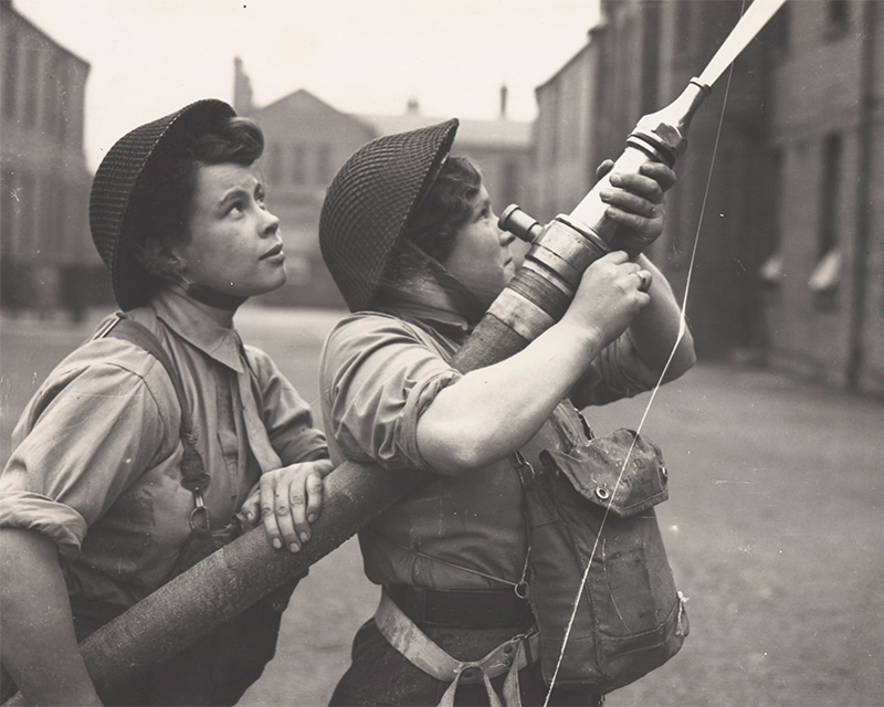ATS women training as firefighters, c1944