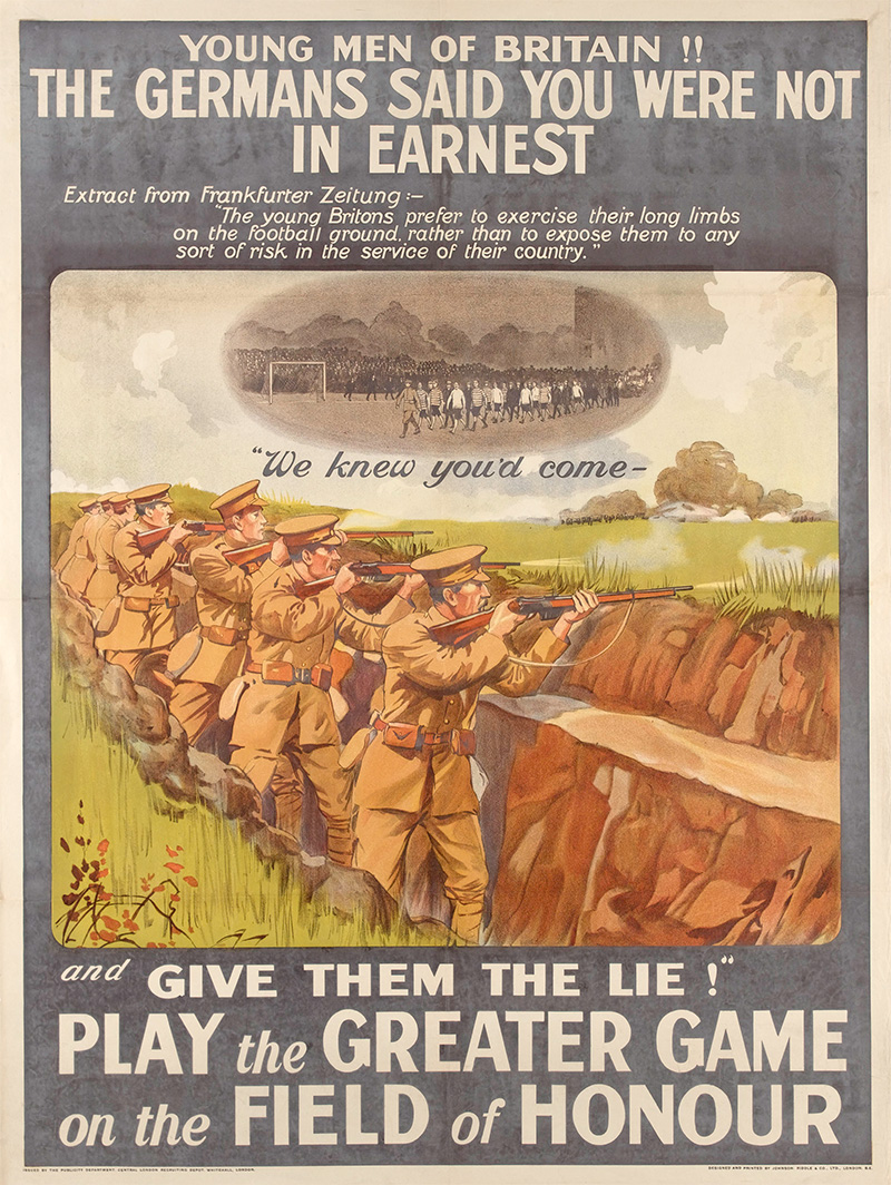 'Young Men of Britain!! The Germans Said You Were Not in Earnest', 1915