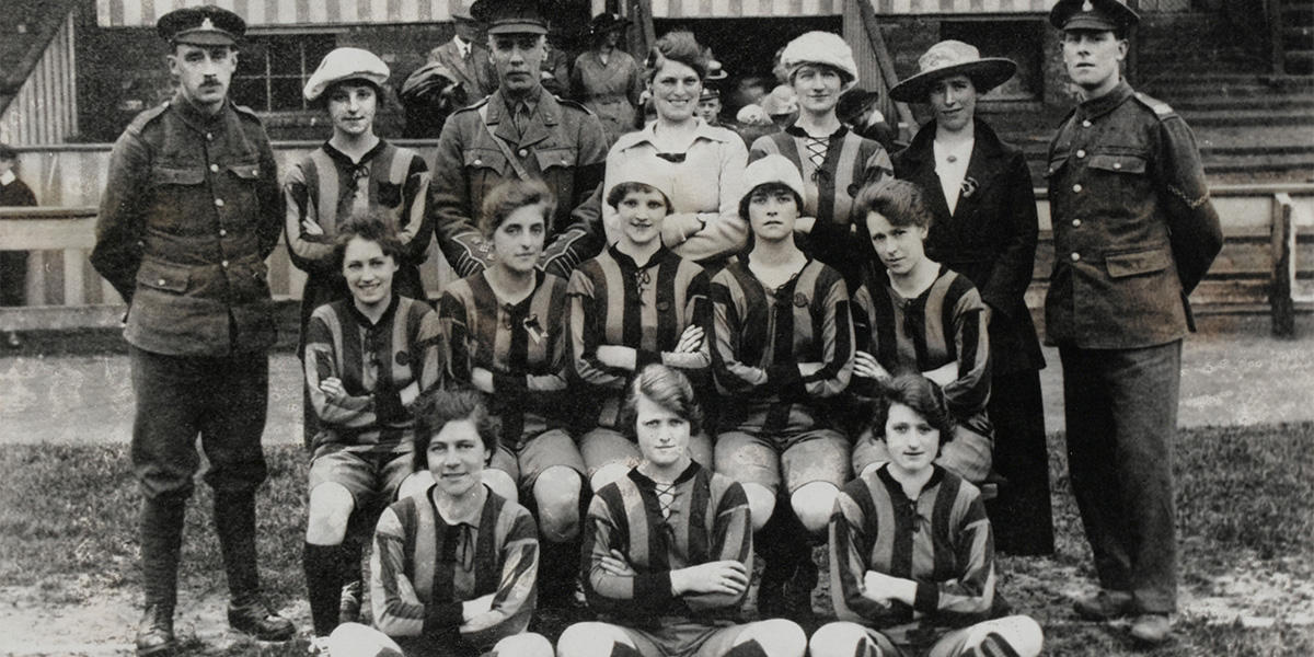 Preston Army Pay Office Ladies’ Football Team, c1918