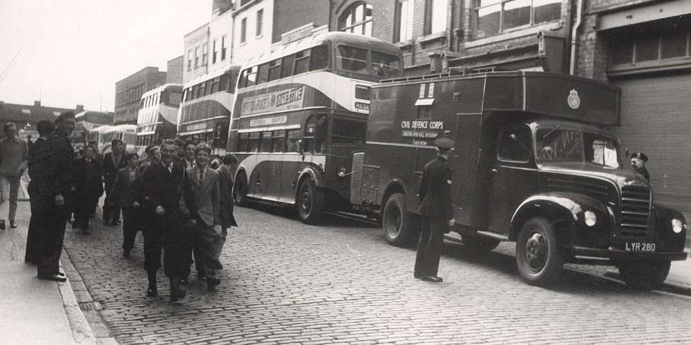 Volunteers taking part in Exercise Exodus, Hull, 1961