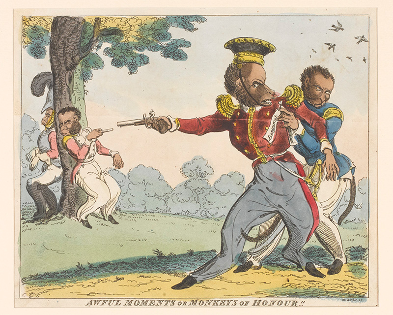 ‘Awful Moments or Monkeys of Honour’, c1820