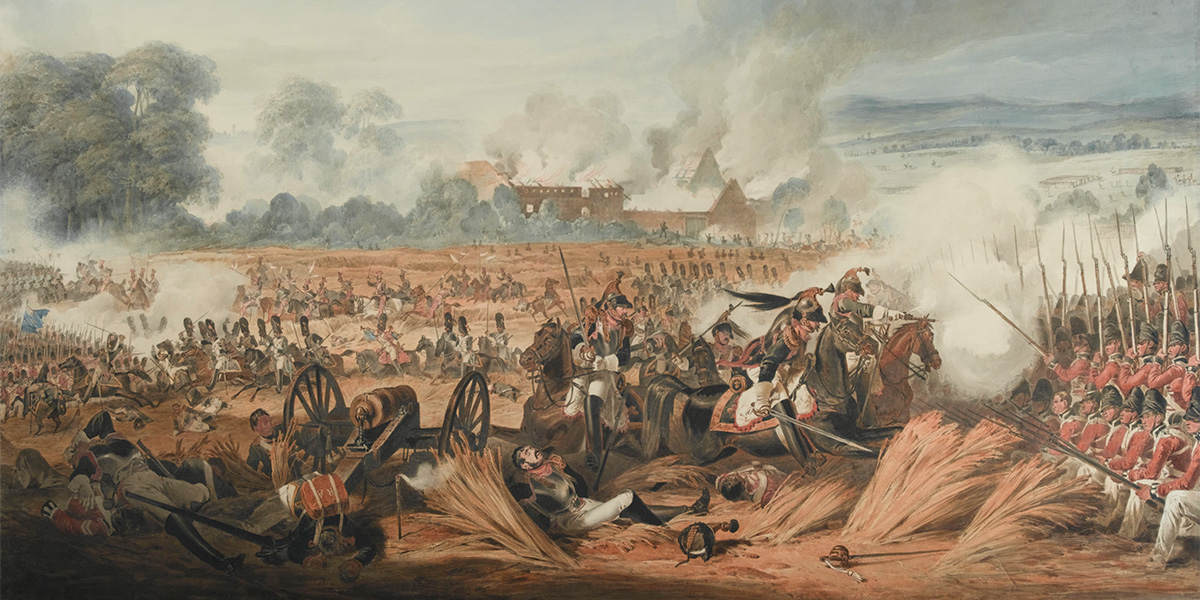 Attack on the British Squares by French Cavalry, Battle of Waterloo, 1815