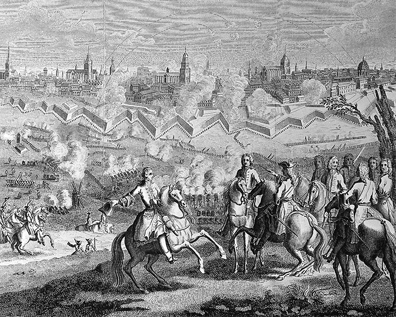 An Exact Representation of the Siege of Lisle by John, Duke of Marlborough, 1708