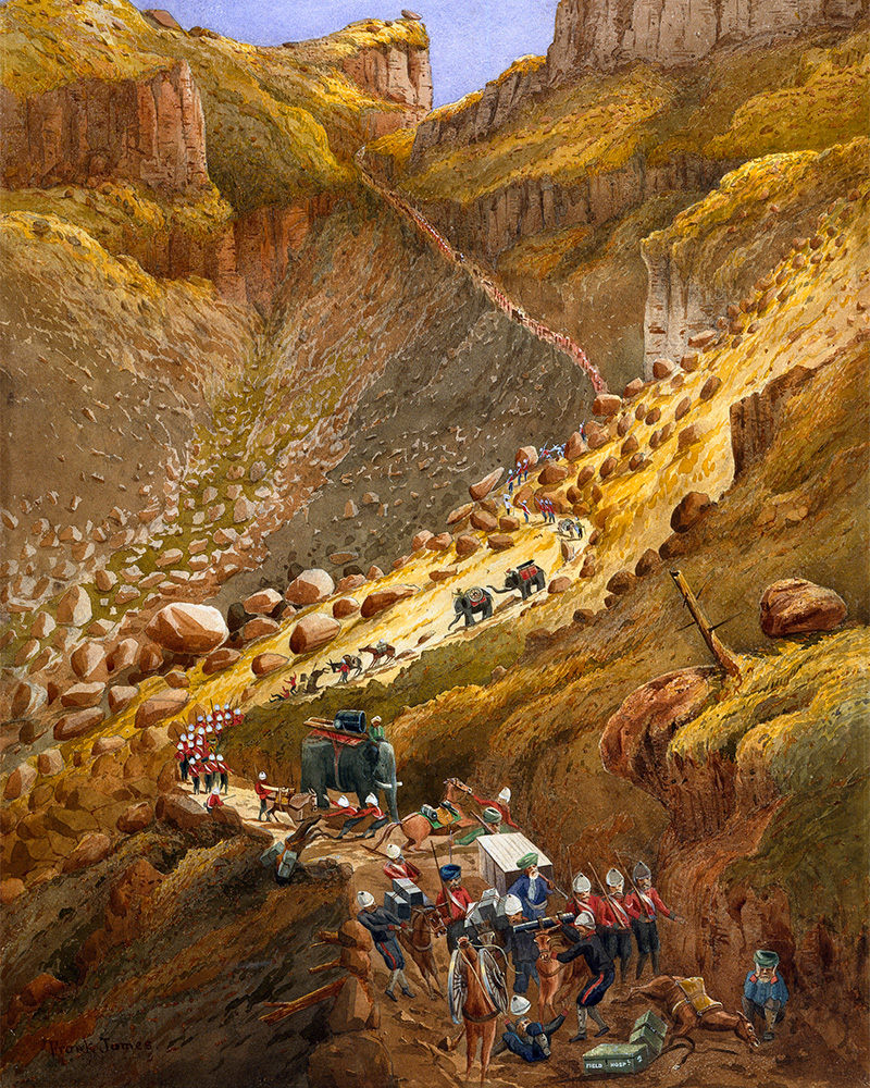 The Chetta Ravine, Abyssinia, 1868