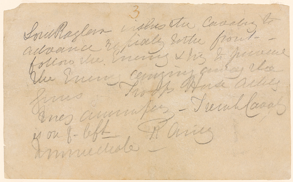 Order that launched the Charge of the Light Brigade, 1854