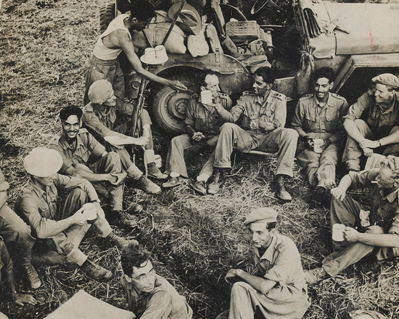 Officers of 7th Battalion, the 10th Baluch Regiment just after capturing Pegu in Burma, May 1945