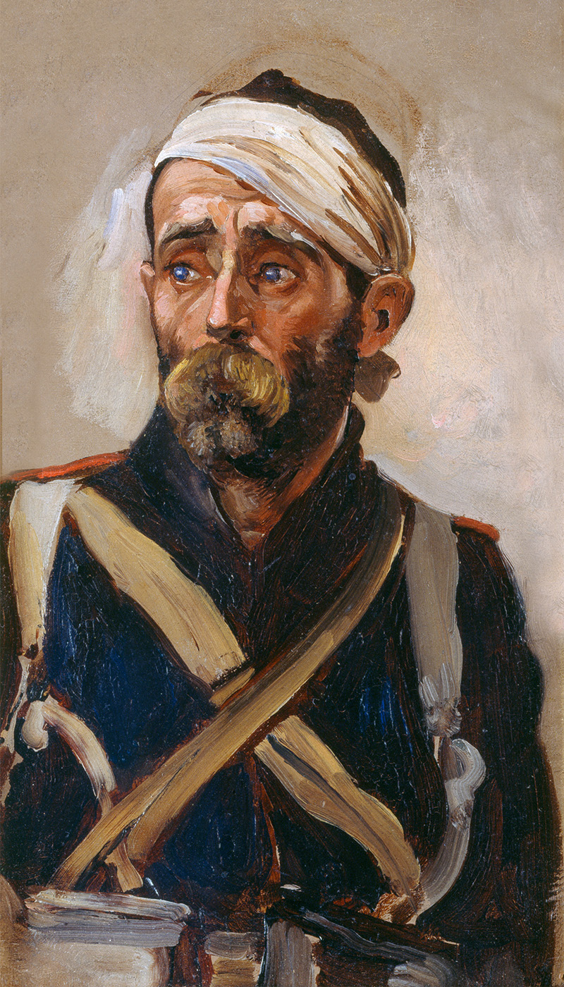 Study of a wounded Guardsman, Crimea, c1854