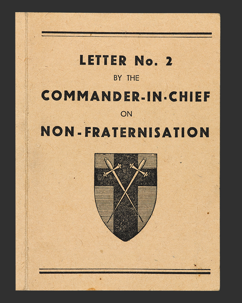 Cover page of Letter No 2 by the Commander-in-Chief on non-fraternisation, 12 June 1945