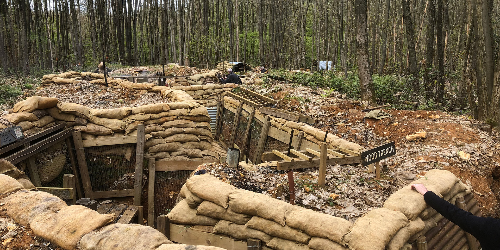 Replica First World War trench system