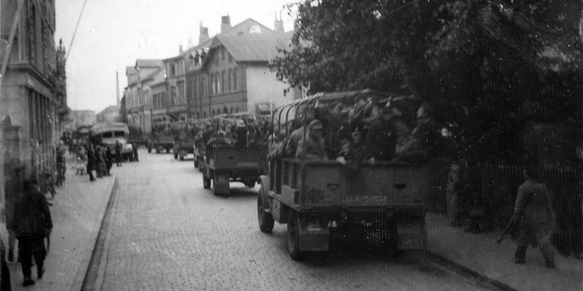 German prisoners of war released to assist with Operation Barleycorn, Elmshorn, Schleswig-Holstein, 1945