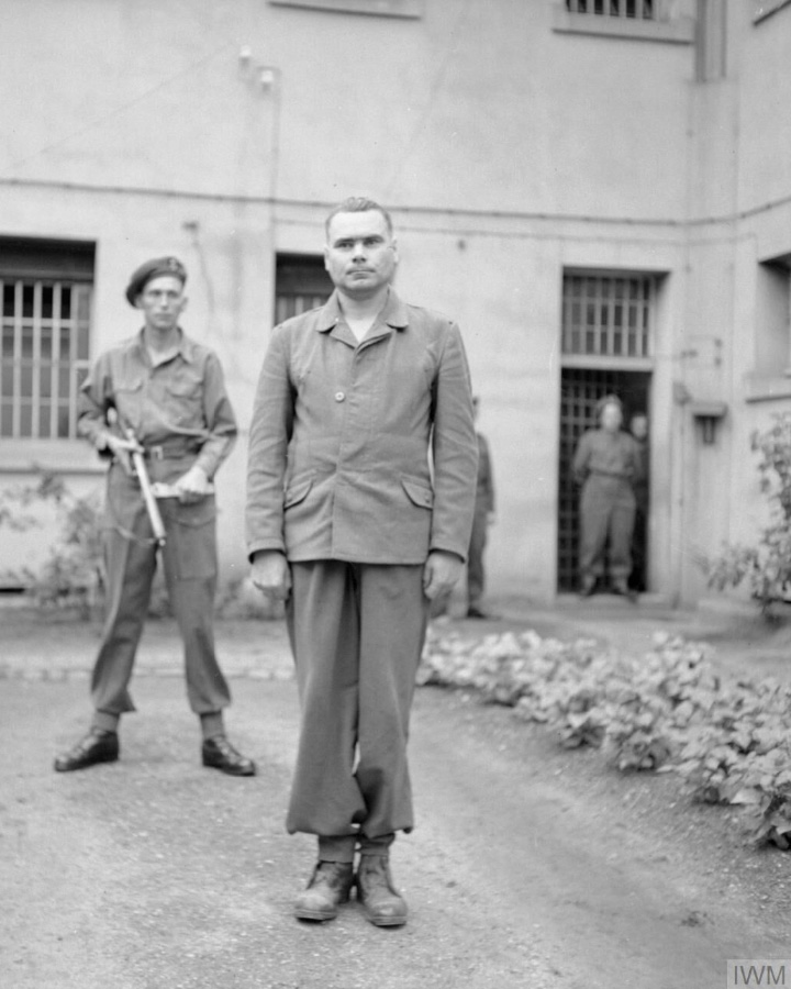 Josef Kramer, known as the 'Beast of Belsen', awaiting trial, 1945