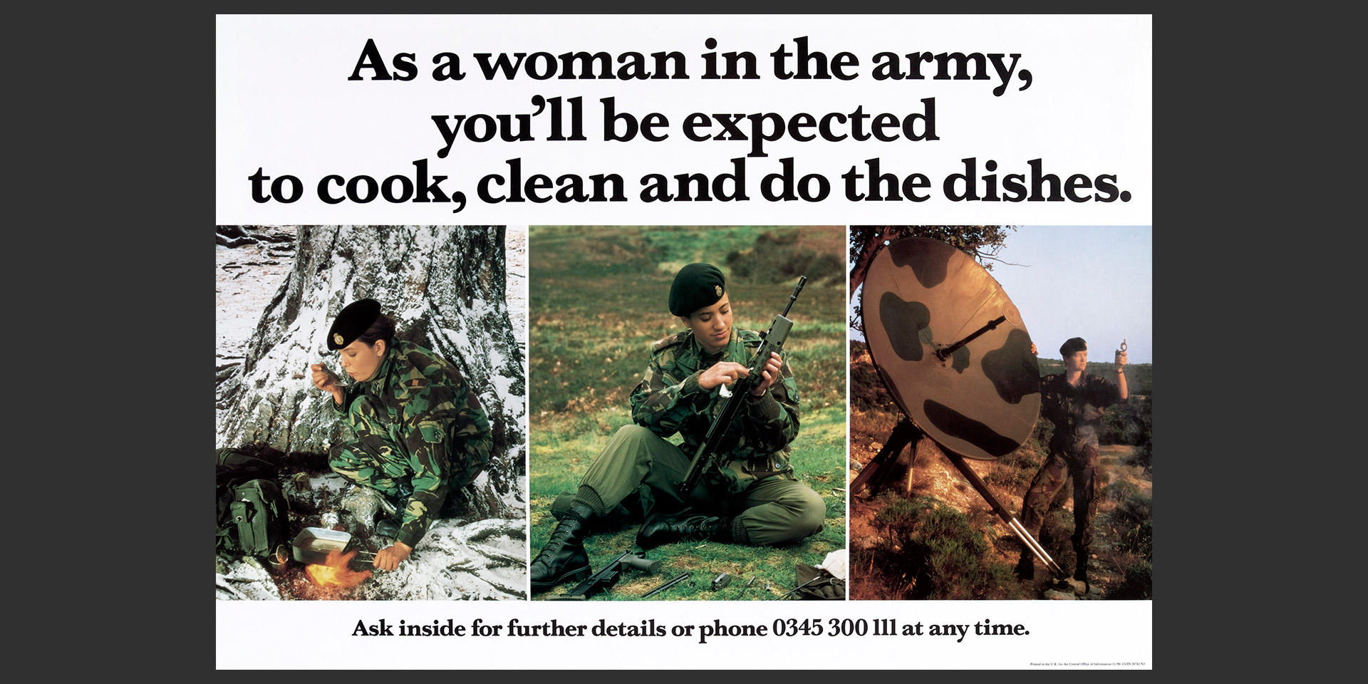 WRAC recruitment poster, 1990