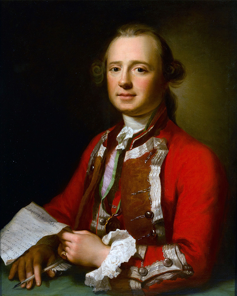 Portrait of Lieutenant-Colonel Sir James Adolphus Oughton, 37th Regiment of Foot, wearing his Cumberland Society Gold Medal, c1753