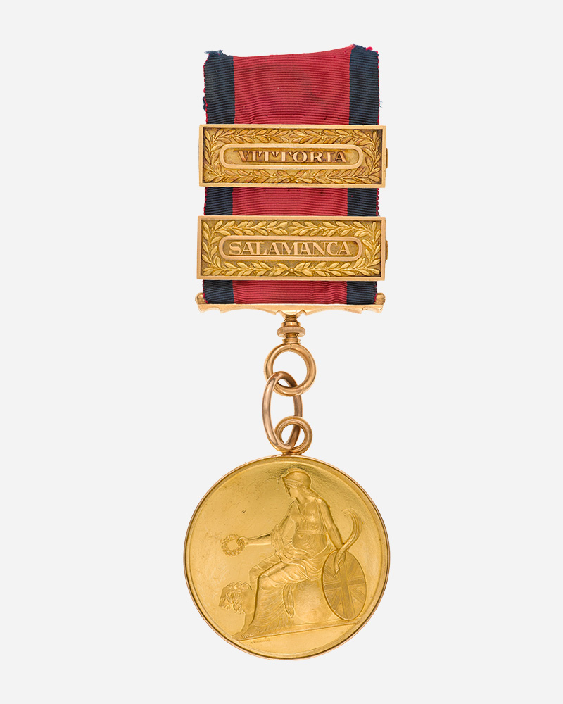 Army Gold Medal with two clasps: Salamanca and Vittoria
