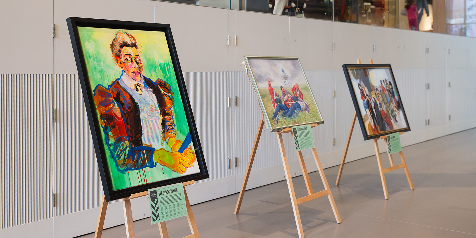 Contemporary art on display in the Atrium