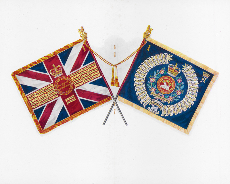 Central pages from a programme for the presentation of colours to the 2nd East Anglian Regiment, Osnabrück, 1 June 1962