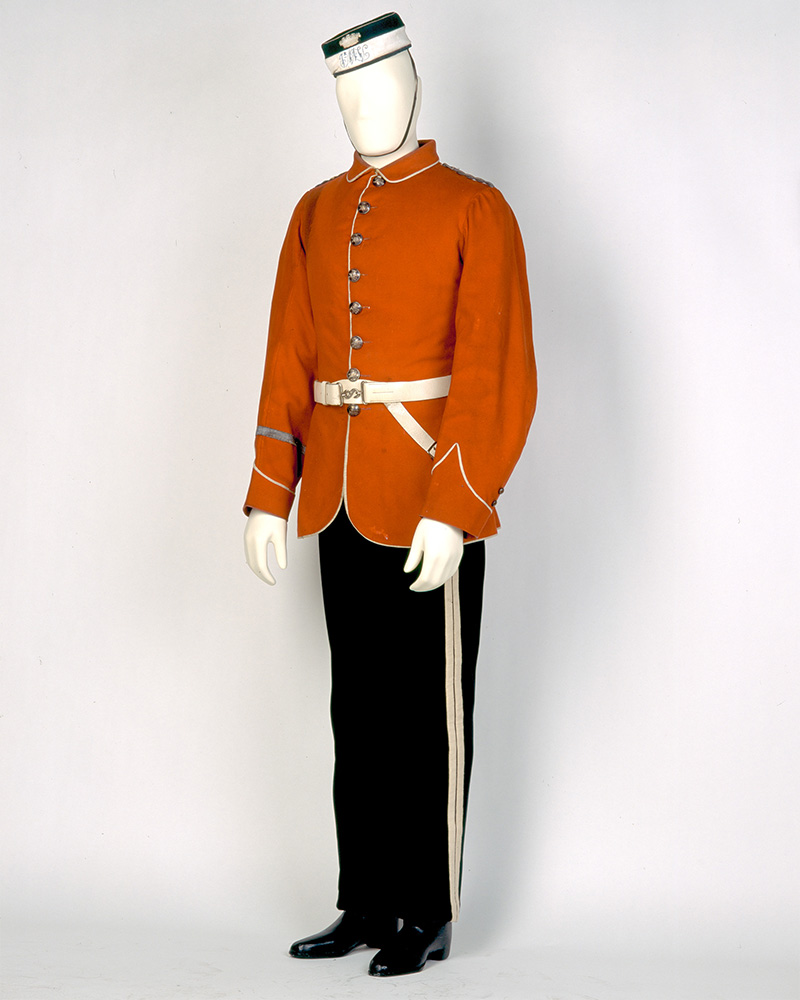 Uniform worn by Private WT Rowley, 1st Huntingdonshire Light Horse Volunteers, c1870