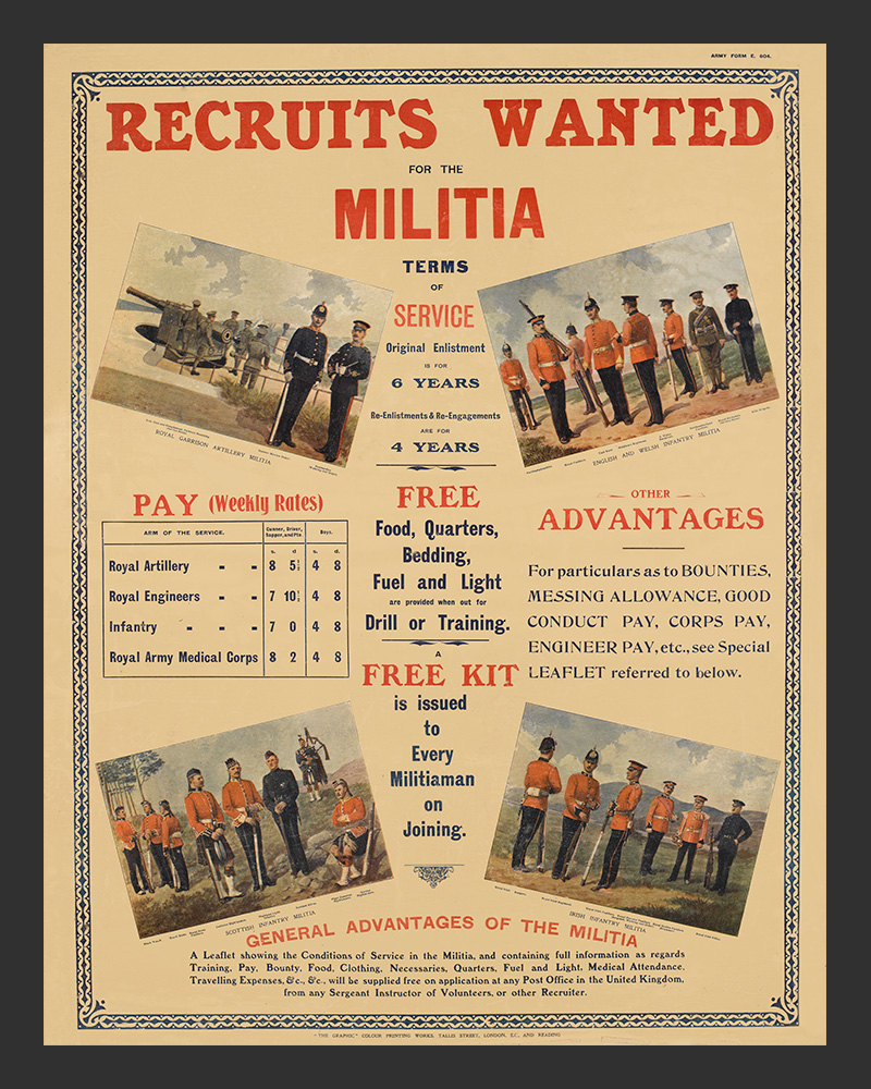 Militia recruiting poster, 1906