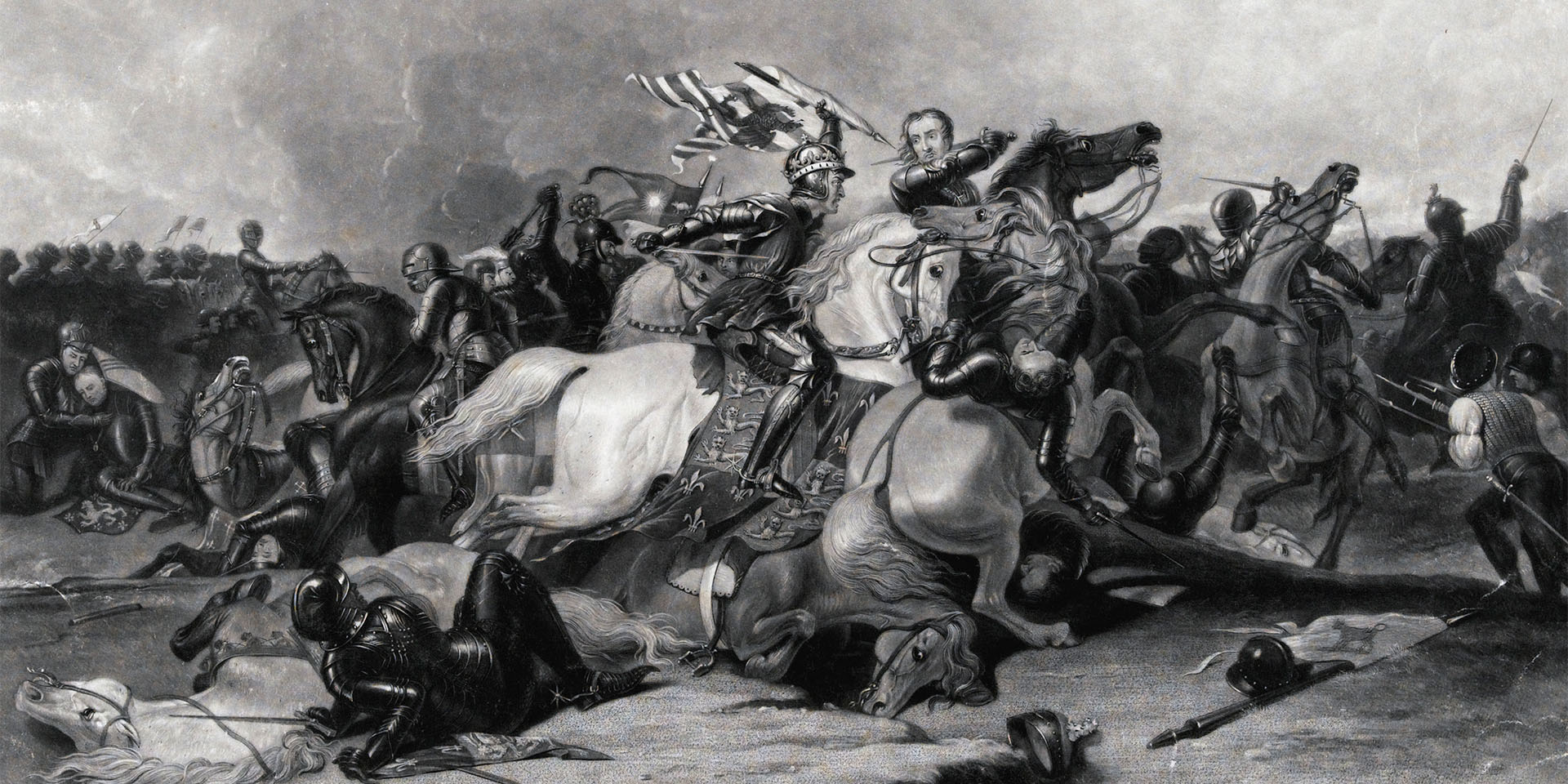 Richard III and the Earl of Richmond at the Battle of Bosworth