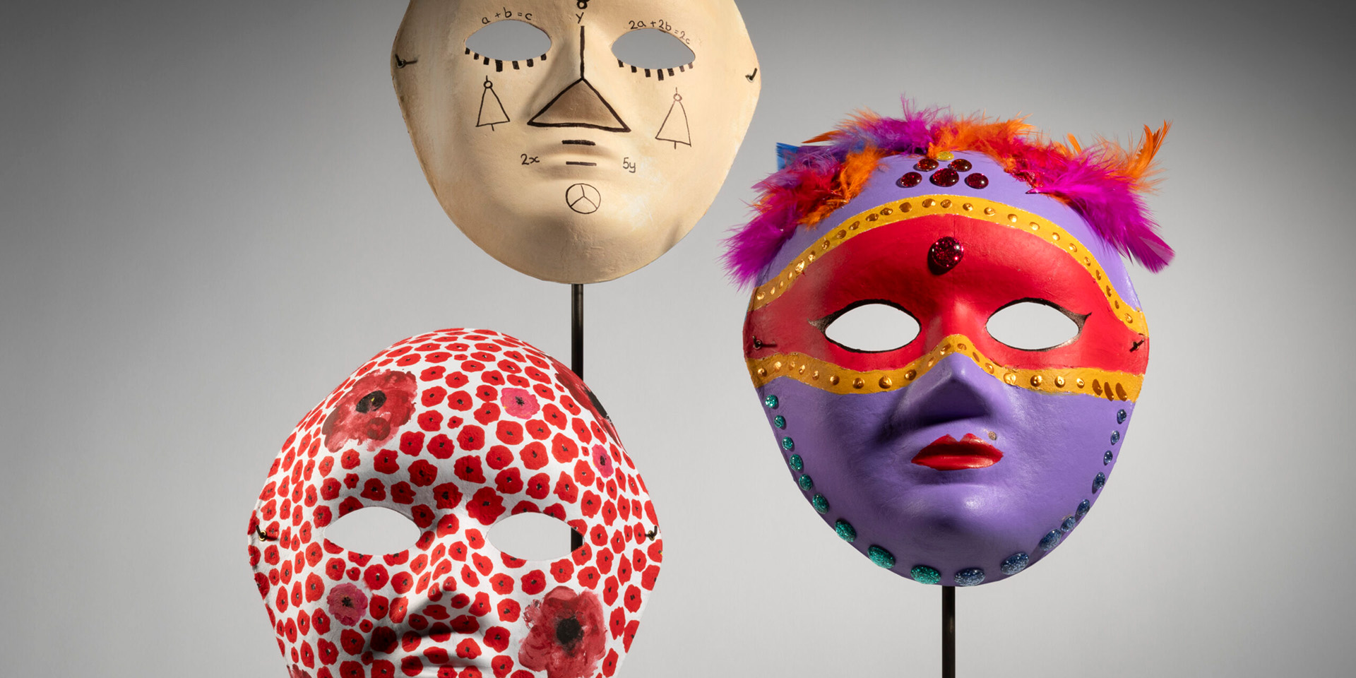 A selection of masks created as part of the Behind the Mask project
