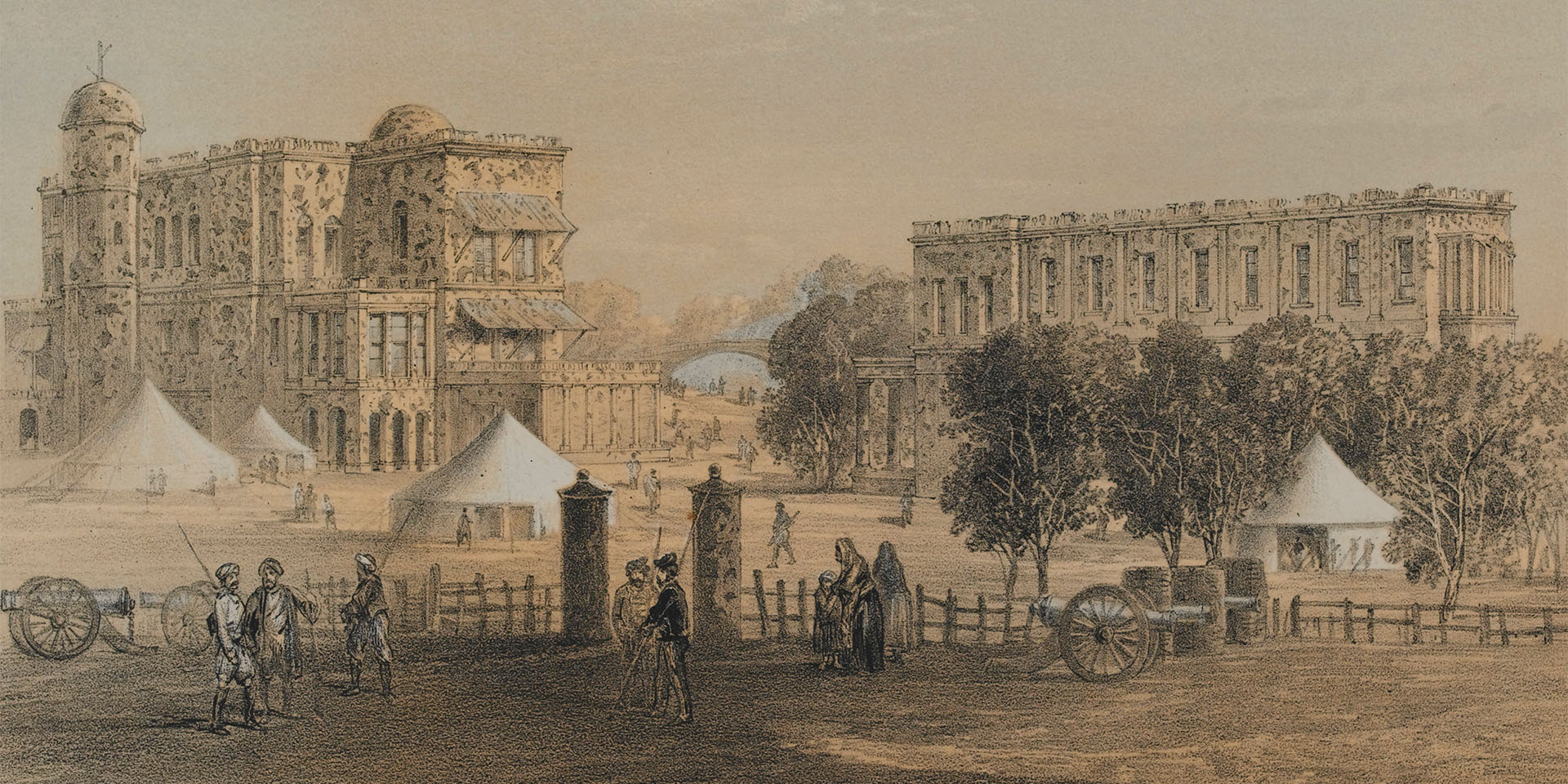 ‘The Residency and Banqueting Hall’, Lucknow, c1858