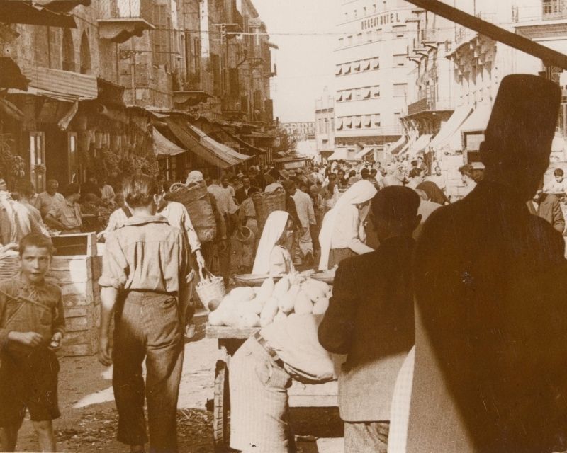 Food market scene in Beirut