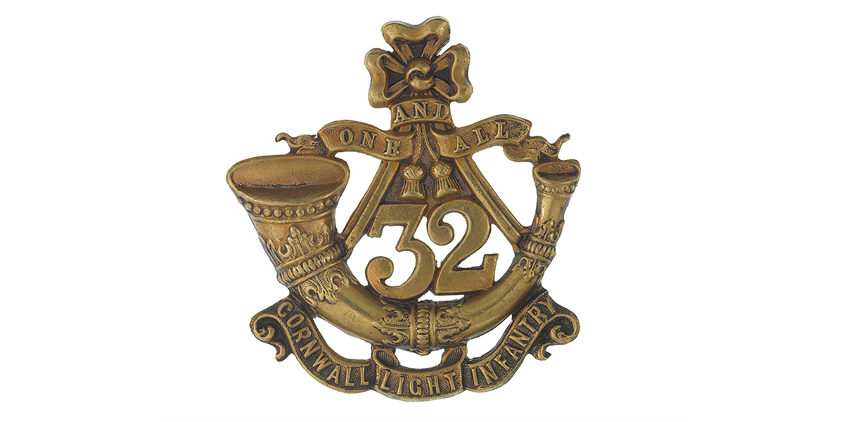 Glengarry badge, 32nd (Cornwall) Light Infantry, c1874