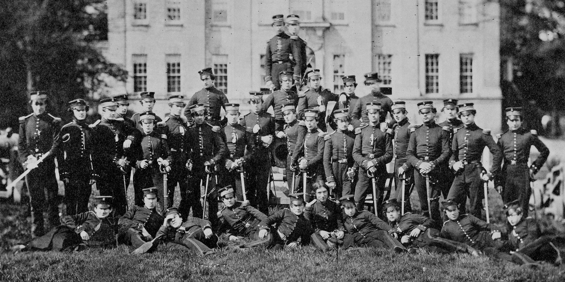 Cadets at the East India Company's Military Seminary, Addiscombe, June 1857